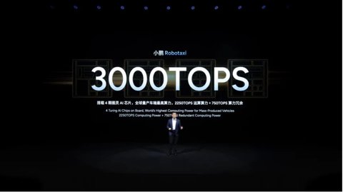 A sleek, futuristic XPeng Robotaxi concept vehicle.