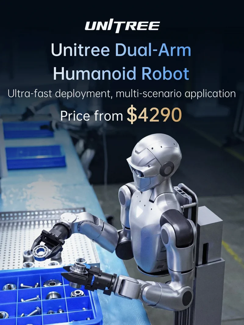 Unitree Drops a Dual-Arm Robot for $4,290, and Yes, You Read That Right
