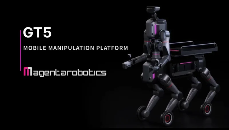Magenta Robotics GT5: A Four-Legged, Two-Wheeled, Dual-Armed Butler