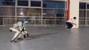 Robot Shadows Human: AI Mimics Movements in Real-Time