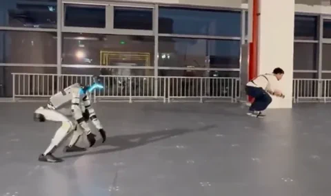 Robot Shadows Human: AI Mimics Movements in Real-Time