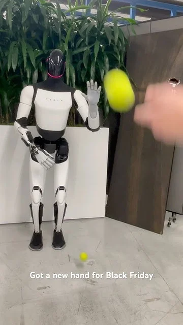 Tesla Optimus Robot Shows Off Impressive Ball-Catching Skills